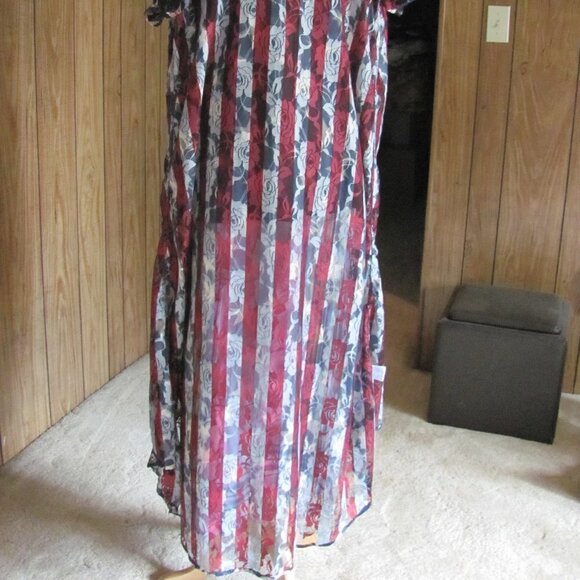 CRAZY TRAIN YAY USA LACE REVERSIABLE DUSTER - Picture 10 of 10
